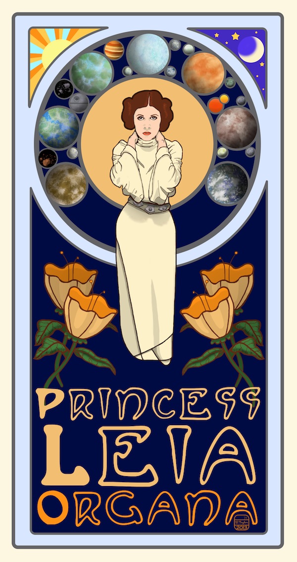 Princess Leia Organa Art Nouveau