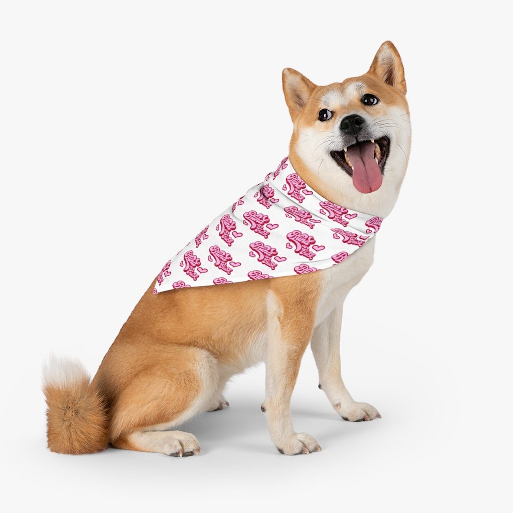 Shiba Inu dog wearing Blind AF bandana